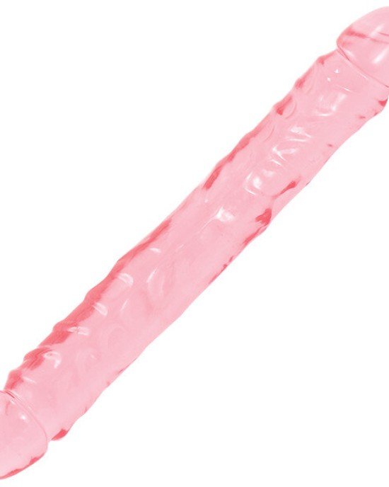 Crystal Jellies 12 Inch Double Dong Pink