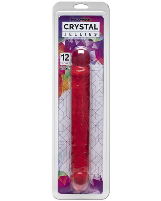 Crystal Jellies 12 Inch Double Dong Pink