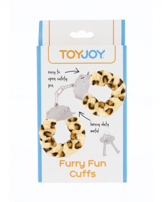 ToyJoy Furry Fun Wrist Cuffs Leopard