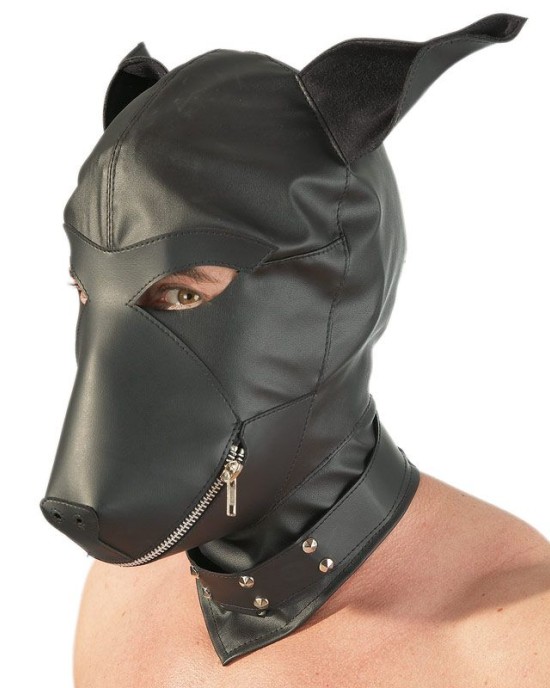 Imitation Leather Dog Mask