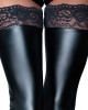 Noir Handmade Black Footless Lace Top Stockings