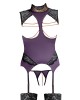 Abierta Fina Basque and Crotchless Set Chains