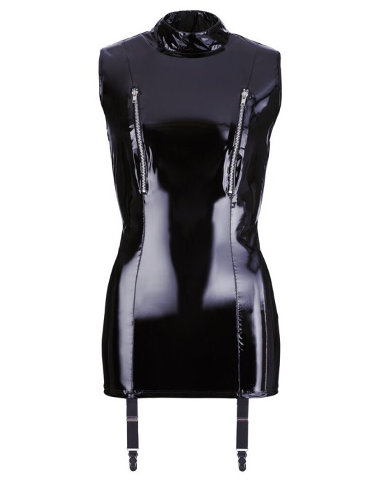 Black Level Vinyl Dress with Suspenders