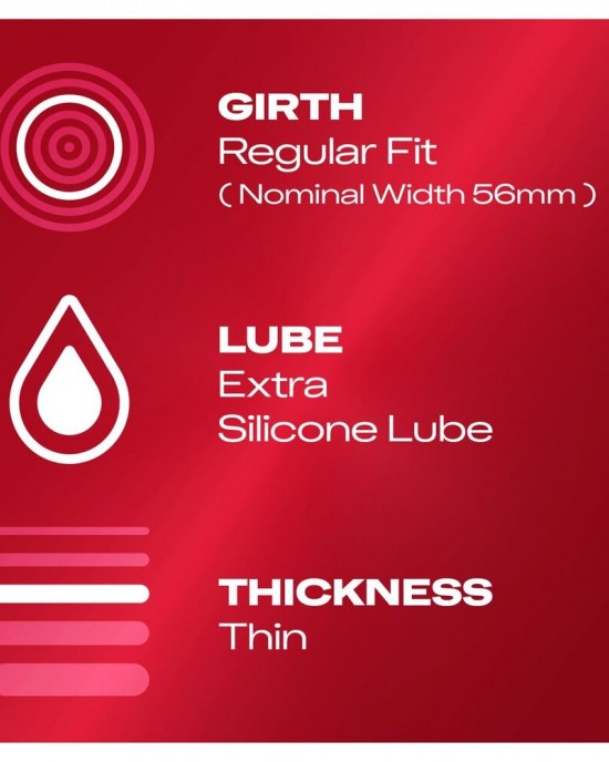 Durex Thin Feel Regular Fit Condoms 6 Pack