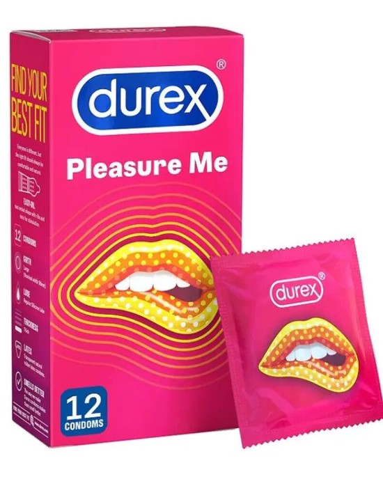 Durex Pleasure Me Ribbed And Dotted Condoms 12 Pack