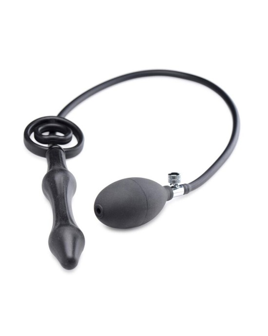 Master Series Devils Rattle Inflatable Anal Plug With Cock Ring