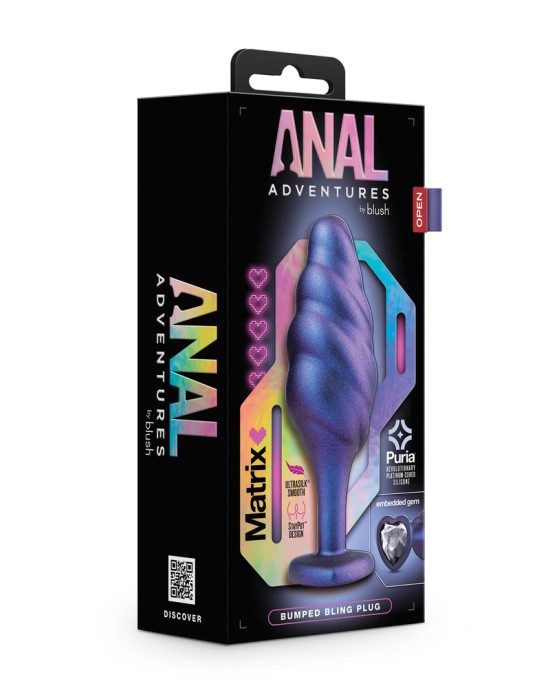 Anal Adventures Matrix Bumped Bling Butt Plug