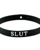 Black Silicone Slut Collar