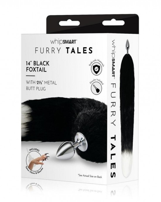 Furry Tales Black Foxtail Butt Plug