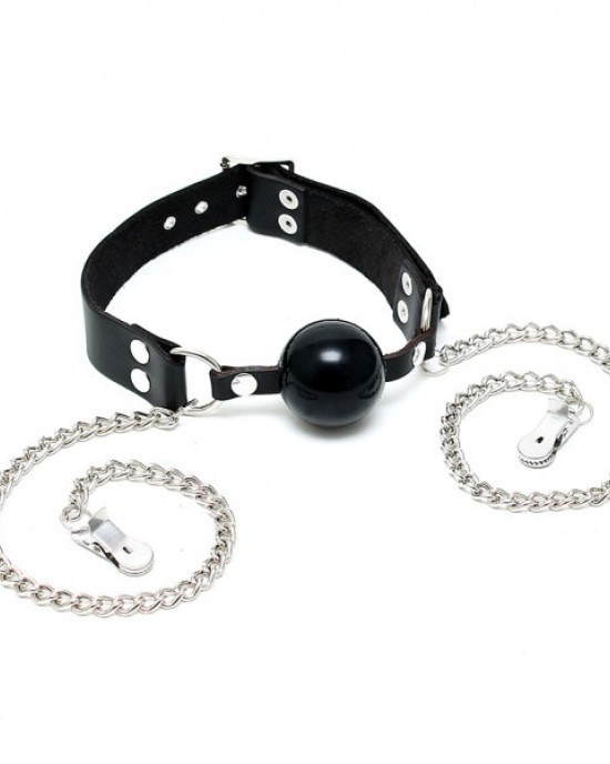 Mouth Gag And Nipple Chain
